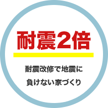 耐震2倍耐震改修で地震に負けない家づくり