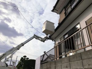 電話配線ネット配線一時撤去　星のリノベーション